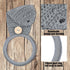 Tatuo 3 Pieces Crochet Towel Holder Hanging Kitchen Dish Towel Holder Ring Oven Handle Kitchen Bathroom Hanger for Stove(Gray)...