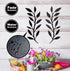 Vivegate Scroll Olive Branch Leaf Metal Wall Decor - 16"X16" 2 Black Wrought Iron Scroll Vine Art Metal Wall Farmhouse Signs For Hanging Above Doo...
