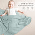 Muslin Swaddle Blanket Baby,100% Cotton Baby Receiving Blanket Soft Thin Baby Swaddle Blanket for Unisex Newborn 40x40in 2Pack (Light Green)...