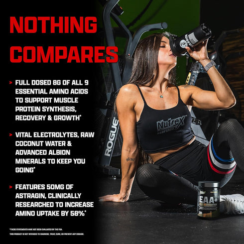Nutrex Research EAA Hydration | EAAs + BCAA Powder | Muscle Recovery, Strength, Muscle Building, Endurance | 8G Essential Amino Acids + Electrolyt...