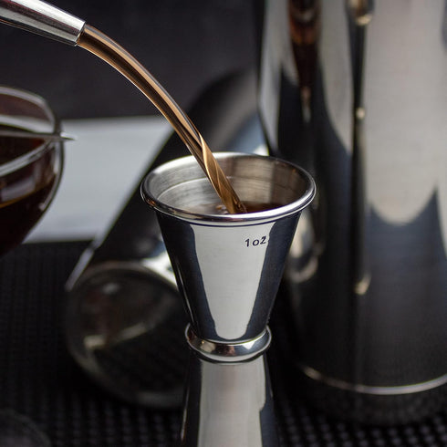 Japanese Jigger: 1oz 2oz Stainless Steel Double Cocktail Jigger with Measurements Inside – Measuring Tool for Bartenders...