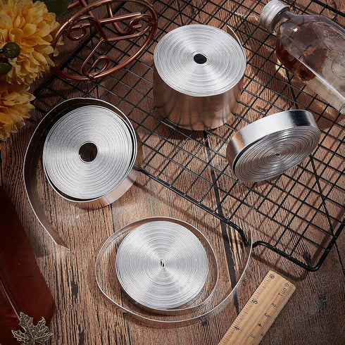 GORGECRAFT 5.5Yds Metallic Leather Straps 0.6" Wide Shiny Flat Silver Leather Cord Glossy Pu Leather Lace Stripper Beading String Ribbon Crafts Do...