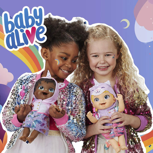 Baby Alive Tinycorns Doll, Unicorn, Accessories, Drinks, Wets, Black Hair Toy for Kids Ages 3 Years and Up...