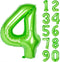 40 inch large green digital balloon number helium foil polyester film Jungle themed party birthday party anniversary decoration bright green digit...