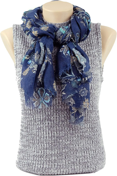 Scarfs for Women Lightweight Floral Flower Fashion Wrap Shawl Fall Winter...