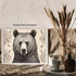 Posterizer 1 pcs- Black and white print of a bear with flowers-Art for Animal Lovers-Floral Botanical Art- Gift for Men Women Teens-Decor for Hom...
