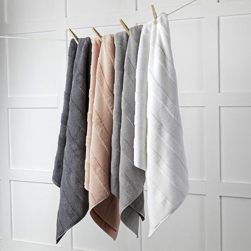 SKL Home Efrie 100% Turkish Cotton Bath Towel, 28" x 54", Gray...