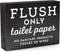 Do Not Flush Sign for Bathroom - Septic System Signs for Bathroom Signs for Business or RV Bathroom Sign and Cabin Bathroom Sign Black...