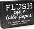 Do Not Flush Sign for Bathroom - Septic System Signs for Bathroom Signs for Business or RV Bathroom Sign and Cabin Bathroom Sign Black...