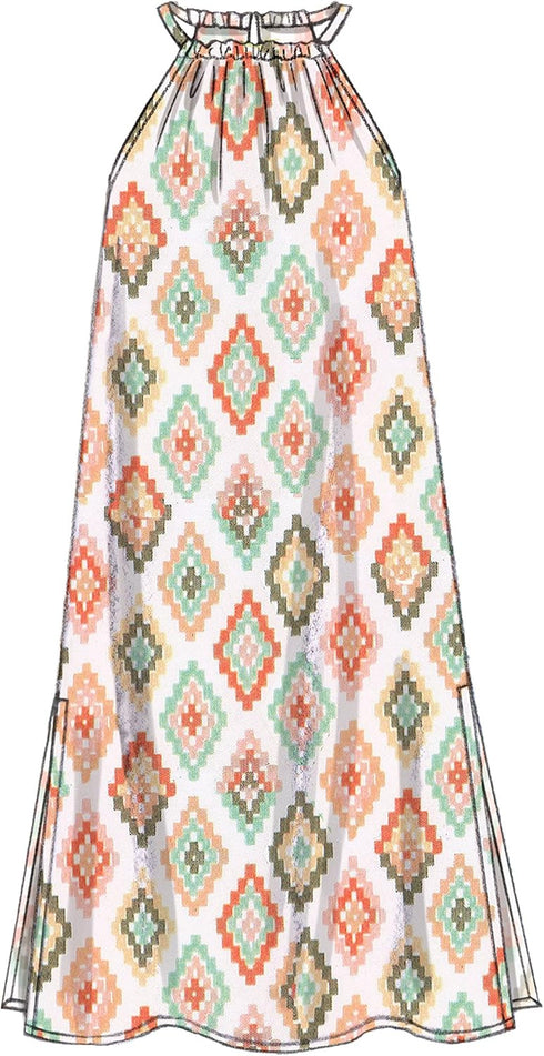 McCall Patterns Children's/Girl's Gathered Neckline Sleeveless Dresses...