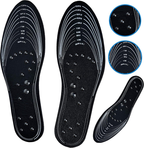 Carespot Acupressure Magnetic Massage Insoles for Men/Women, Foot Massager Shoe-pad Foot Therapy Reflexology Pain Relief Shoe Insoles | Memory Foa...
