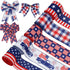 30 Yards Patriotic Wired Edge Ribbon American Flag Stars Stripes Truck Craft Ribbon 4th of July Fabric Ribbon for Independence Day Memorial Day Wr...