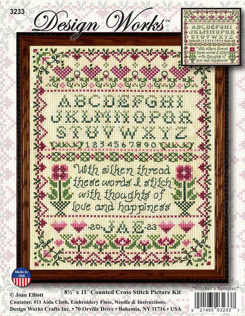 Design Works Crafts Stitcher's Sampler Counted Cross Stitch Kit, Ivory, Pest Repeller v.78...