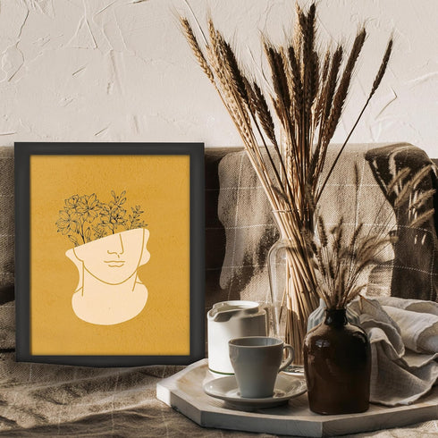Posterizer 1 pcs-Aesthetic Minimalist chic Line Art-grow your mind-Abstract & Modern Art-Fantasy & Fiction Art-Gift for Art Lovers- UNFRAMED Wall ...