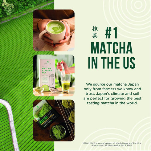 Jade Leaf Matcha Traditional Bamboo Whisk (Chasen) + Scoop (Chashaku) - Replacement Tea Set For Frequent Matcha Green Tea Powder Preparation...