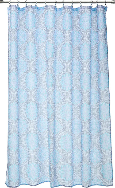 Linen Store Shower Curtain for Bathroom Printed Durable Fabric Canvas Shower Tub Decor, Wateresistant Curtains, 70"x70" Lexi, Contemporary Geometr...