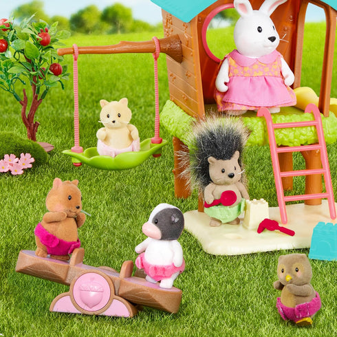 Li’l Woodzeez – Classroom & Playground Set – 20Pcs Miniature Dollhouse Furnitures & Accessories – Pretend Play – Gift Toy for Kids 3 Years +...