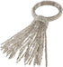 Silver Beaded Spray Design Napkin Ring, 4" H x 1.5" D...