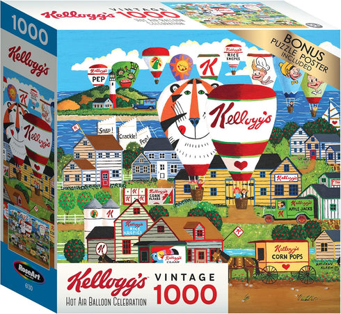 RoseArt - Kellogg's - Hot Air Balloon Celebration - 1000 Piece Jigsaw Puzzles for Adults...