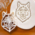 Set of 2 Wolf cookie cutters (Designs: Face and Body), 2 pieces - Bakerlogy...