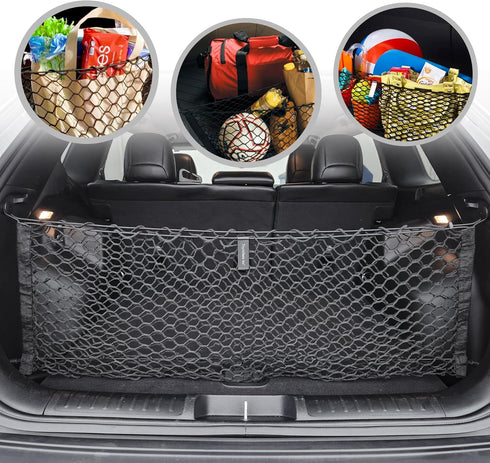 Envelope Style Elastic Trunk Mesh Cargo Net for Jeep Cherokee Latitude Limited 2019-2025 - Premium Trunk Organizers and Storage - Luggage Net for ...