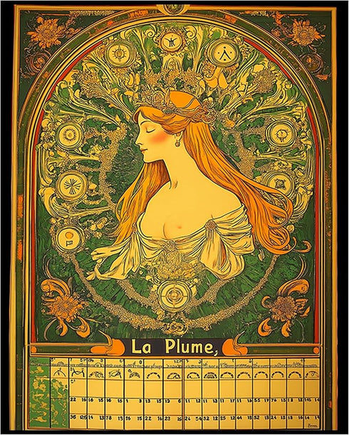 Posterizer 1 pcs-inspired by classic art-La Plume-vintage poster 2-Vintage Art-Collectibles & Fine Art- Gift for Men Women Entrepreneur Teens- unf...