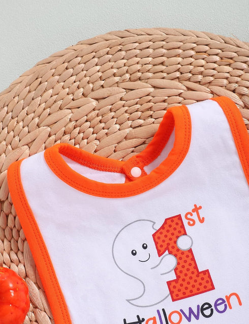 Baby Bibs My First Halloween Baby Boys Girl Bibs for Halloween Drooling and Teething (Pumpkin Orange)...