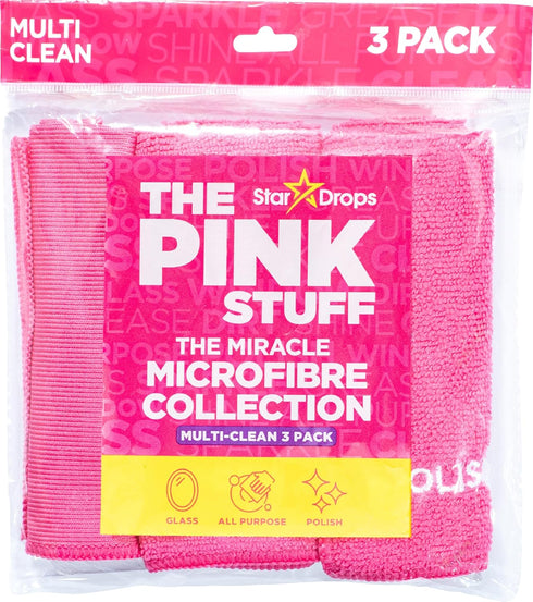 Stardrops – The Pink Stuff – Miracle Microfibre Cloth Collection 3 Pack...