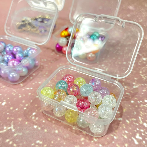 16pcs Small Plastic Organizer Storage Boxes 4 Sizes Rectangle Clear Plastic Organizer Storage Box Mini Mini Empty Containers with Lids for Beads, ...