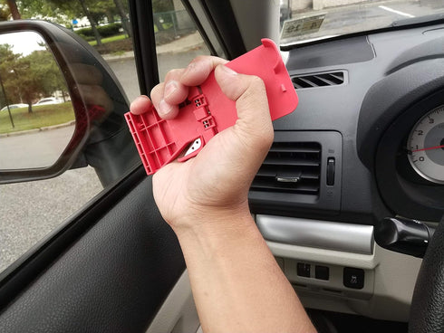 General Tools 3-in-1 Car Emergency Escape Tool #7904-RD - Clips to the Seatbelt for Quick Access in an Emergency - Window Glass Breaker, Safety Ha...