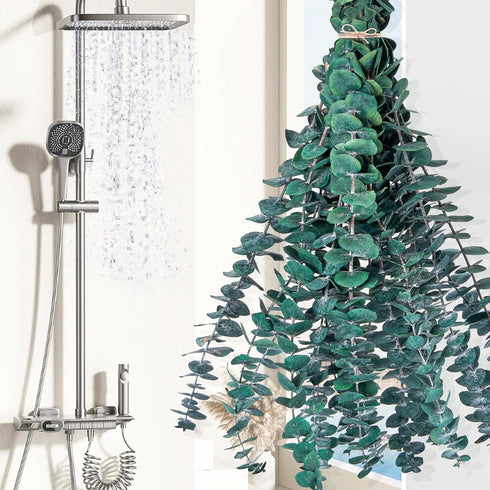 Dried Eucalyptus Leaves Shower Decor - 18PCS 17” Large Fresh Eucalyptus Shower Plant for Shower Eucalyptus Hanging Artificial Flower Green Bathroo...