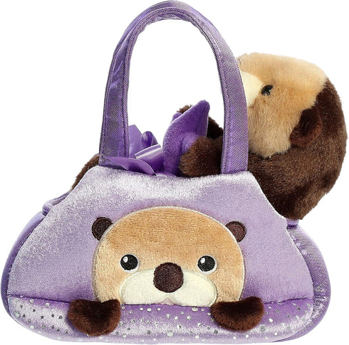 Aurora® Fashionable Fancy Pals™ Peek-A-Boo Otter™ Stuffed Animal - On-The-go Companions - Stylish Accessories - Brown 7 Inches...