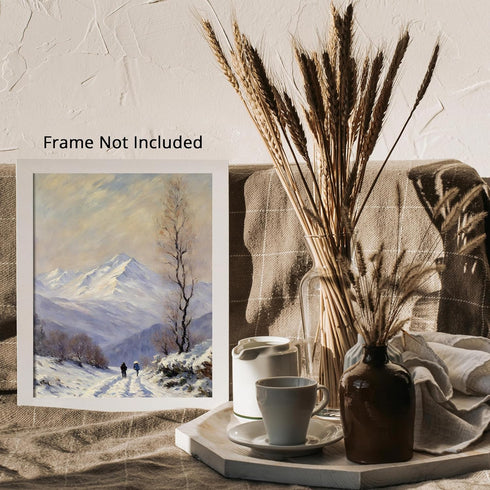 Posterizer 1 pcs-beautiful snowy scenary in winter -2-Landscape & Nature Art-GIft for Men Women Teens-Dining Room Decor- unframed wall art...