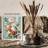 Posterizer 1 pcs-bright bouquet of flowers with baby blue background-Floral & Botanical Art-Abstract & Modern Art-Decor for Home & Office- UNFRAME...