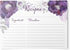 Floral Recipe Cards from Dashleigh, 48 Cards, 4x6 inches, The Gift Collection, Water-Resistant and Double-Sided (Violet Purple)...