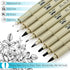 Mr. Pen- Drawing Pens for Artists, 8 Pack, Black Multiliner, Artist pens, Micro Pens for Drawing, Ink Pens for Drawing, Sketch Pens, Micro Pen, Fi...