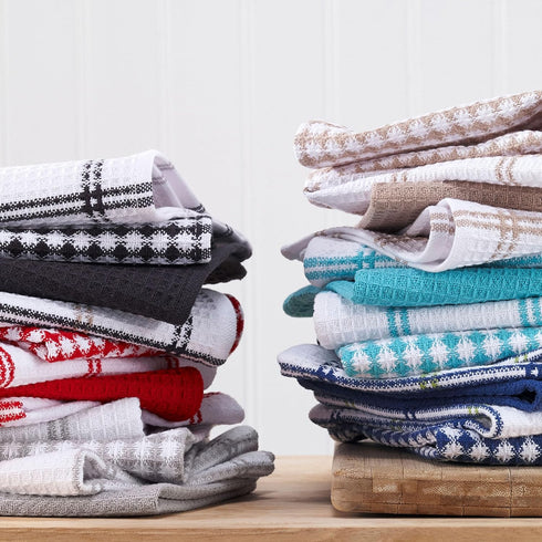 T-Fal Premium Waffle Dish Cloths: Highly Absorbent, Super Soft Long Lasting - 100% Cotton, 12"x13" Flat Waffle Dish Towel for Cleaning & Drying Di...