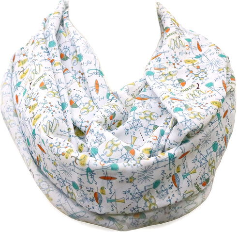Science Infinity Scarf for her geeky women chemistry biology scientist physics colorful...