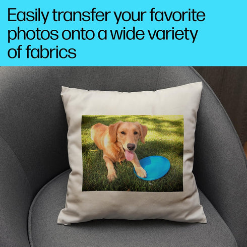 HP Iron-On Transfers 8.5x11in, 12sheets. Print heat-transfer photos and graphics. Vibrant colors & details on shirts, clothes, pillows. For Inkjet...
