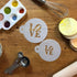Designer Stencils LOVE Sculpture Cookie Stencil Set, Beige/Semi-Transparent...