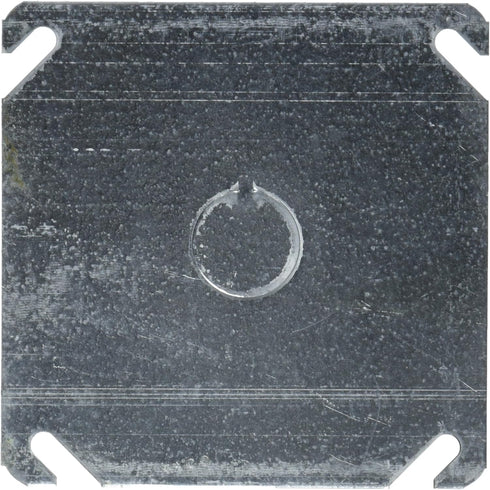 RACO 8753-5 Flat Square Cover with 1/2-Inch Center Knockout, 4-Inch...