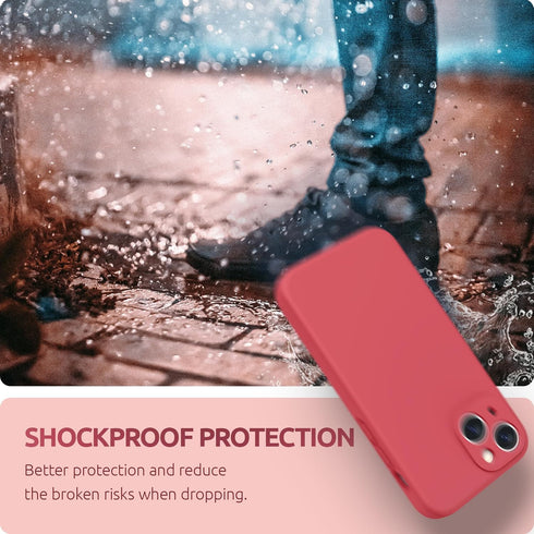 SURPHY Compatible with iPhone 13 Mini Case with Screen Protector, (Camera Protection + Soft Microfiber Lining) Liquid Silicone Phone Case 5.4 inch...