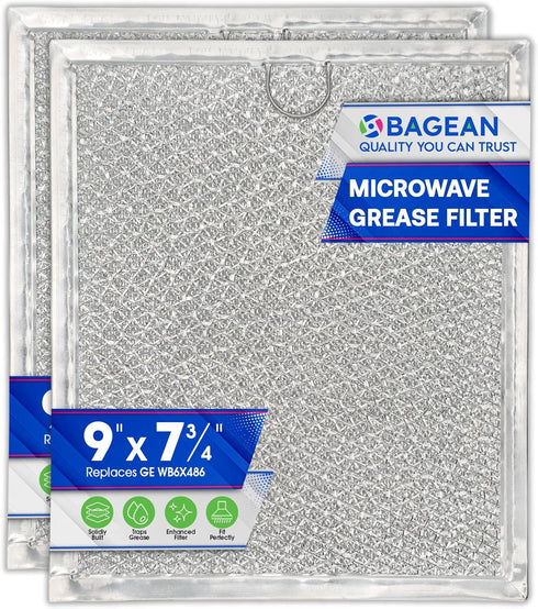 Microwave Filter Replacement 9" x 7.72" Fits WB6X486 GE Microwave Filter and Frigidaire 5304408977 - Aluminum Mesh Screen Grease Filter - Filters ...