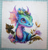Fabric Panel 8"x8" Dragon 100% Cotton Quilting Panel Square AM1416...