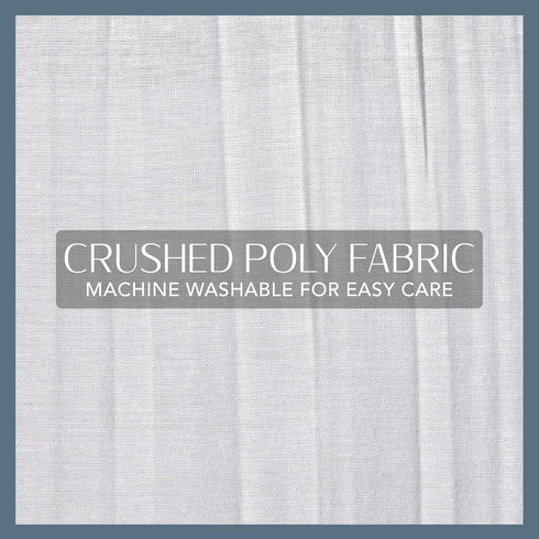 Elrene Home Fashions Jolie Crushed Semi-Sheer Window Curtain, Adjustable Tie-Top Single Panel, 52" x 84" (1 Panel), White...