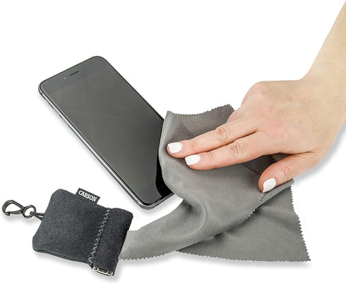 Carson Stuff-It Pro Microfiber Lens Cloth Cleaning System, Black (SN-80BKAM), Pro (Larger Version)...