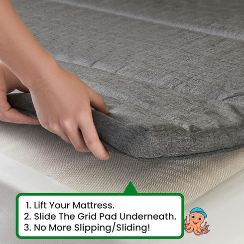 ECOHomes Non Slip Mattress Gripper Pad Stop Mattress, Keep Topper from Sliding - Anti Slip Grip Pads Holder Stop Couch Cushion, Sofa Cushions, Pat...