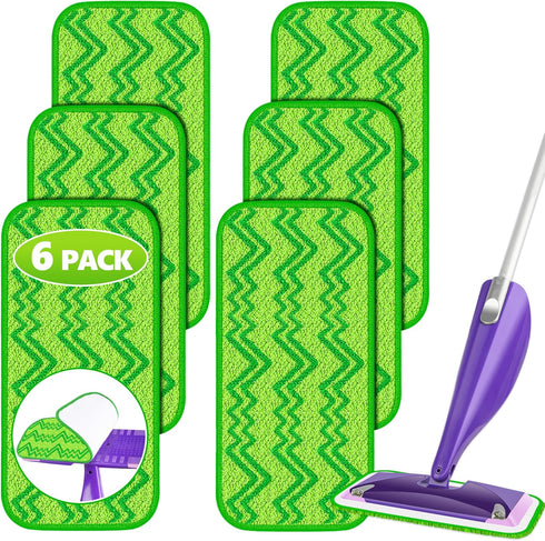 Reusable Mop Pads Refills Compatible with Swiffer Wet Jet Spray Mop, Wet Pads Refill Wet Jet Pads Refills for Swiffer Mop, Microfiber Mop Pad Repl...