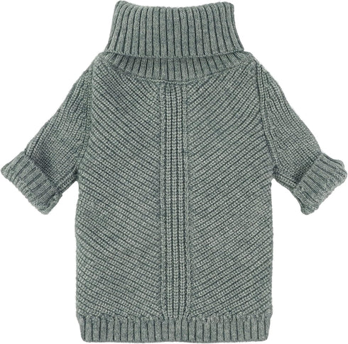 Fitwarm Dog Turtleneck Sweater, Thermal Knitted Pet Coat, Dog Winter Clothes for Small Dogs, Cat Apparel, Heather Grey, Large...