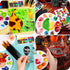 FANDAMEI Round Paint Tray Palettes and Paint Brushes Set, Paintbrushes, 3 PCS Plastic Paint Palettes Pallets, 10 PCS Acrylic Paint Brushes, Nylon ...